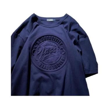 Imagem de Camiseta Masculina Vintage Com Estampa 3D De Selo De Aço, Manga Curta,