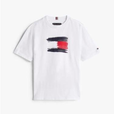 Imagem de Camiseta Infantil Menino Bandeira Tommy Hilfiger Branca-Masculino