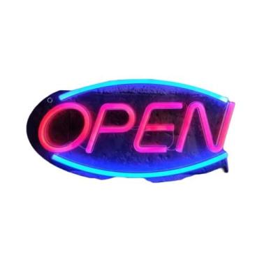 Imagem de Letreiro Neon LED Com Luz Aberta, Alimentado Por USB Para Bares, Lojas