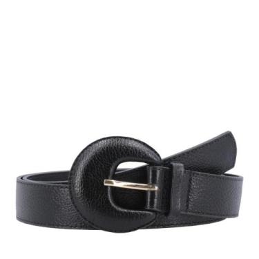 Imagem de Cinto de Couro Casual Raquel Bauarte, M, Preto