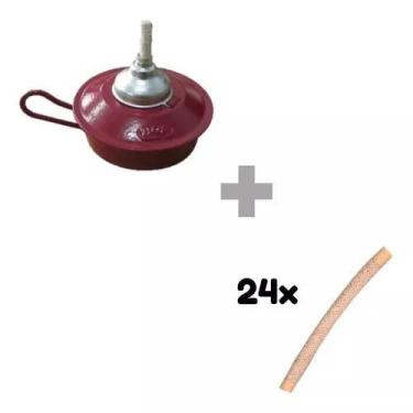 Imagem de Kit Candieiro Lamparina Com 24 Pavios 10cm - ROA - Linha Camping