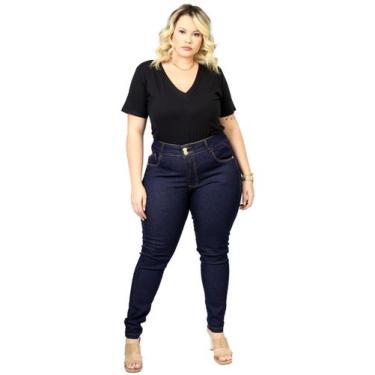 Imagem de Calça Jeans Plus Size Feminina Cintura Alta - IMPÉRIOS MODAS, 50