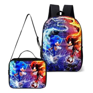 Imagem de Mochila Simples Com Lancheira Termica Kit Escolar Estampa Infantil Gam