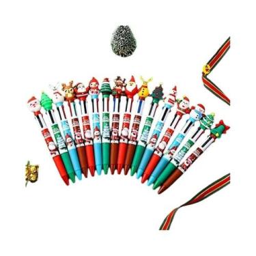 Imagem de Canetas Esferográficas Coloridas De Natal 16pcs Decorações Do Papai No