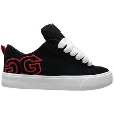 Imagem de Tênis Qix Double-G Record Preto Branco Vermelho DGVU0005-Masculino