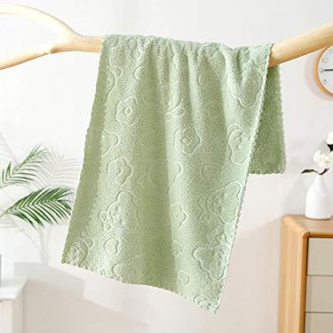 Imagem de Toalhas de rosto ultra macias, toalhas de banho de absorção rápida para banheiro, academia, cozinha, bebê (verde)