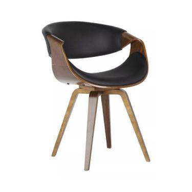Imagem de Cadeira de Jantar Nicole HomeNow Madeira Cor:Preto