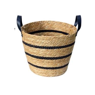 Imagem de Cesto Organizador de Fibra Natural Multiuso em Palha Seagrass para Decoração e Organização(3005)