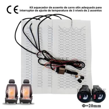 Imagem de Kit Universal De Aquecimento Para Assentos De Carro 12V, 2 Assentos, 2
