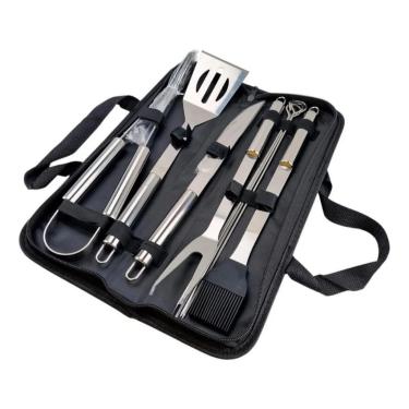 Imagem de Kit de Utensílios para Churrasco em Inox - Versátil para Preparos Gourmet e Uso Profissional, Ideal para Eventos ao Ar Livre