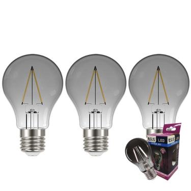 Imagem de Lâmpada Led Fumê 30w Kit 3 Unid. Vintage Branco Quente Iluminação Decorativa Retrô Multifilamento Luz Casa Decoração