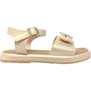 Imagem de Sandália Infantil Menina Papete Casual Dia a Dia Passeio Escola Anatômica com Laço e Strass Pampilli 742.028