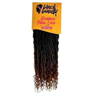 Imagem de Cabelo Fibra Sintetica Crochet Goddess Faux Locs 60cm - Cor Preto/Mel 