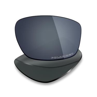 Imagem de Mryok Lentes de reposição polarizadas Plus compatíveis com óculos de sol Oakley Holston OO9334, HD Polarized, proteção UV, resistente a impactos e ajuste perfeito - Preto cromado