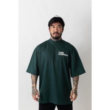 Imagem de Camiseta Oversized Gola Alta Company Verde Escuro-Unissex