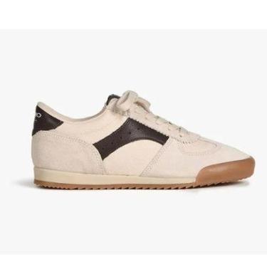 Imagem de Tênis Bottero Em Couro Feminino Sneakers 370803 Marrom Camurça-Feminino