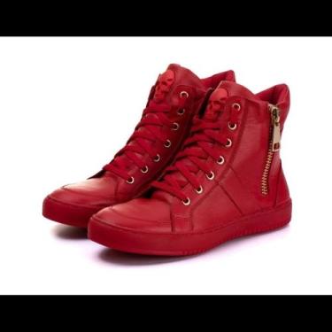 Imagem de Bota Botinha Tênis Fitness Treino Academia Cano Alto Caveira Zíper Fem