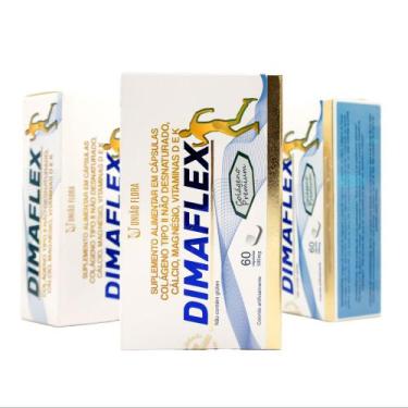 Imagem de 3 Unid - Dimaflex 590mg 60cáps - Colágeno + Magnésio Malato - união fl