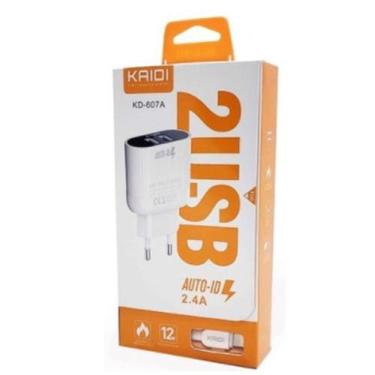 Imagem de Carregador Rápido 2.4a 2 usb Pra Casa Kd607a Carregador Bom - A.R Vari
