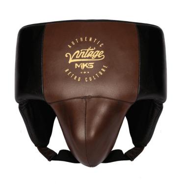 Imagem de Cinturão Profissional Coquilha MKS Vintage com Protetor Genital em couro-Unissex