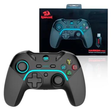 Imagem de Controle Joystick Sem Fio Redragon Harrow Pro, Pc, PS3, Preto - G808 Pro