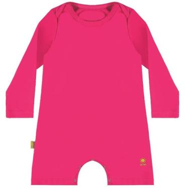 Imagem de Macacão Bebe Praia Piscina Com Proteção Uv 50+ - Bb3, M, Pink