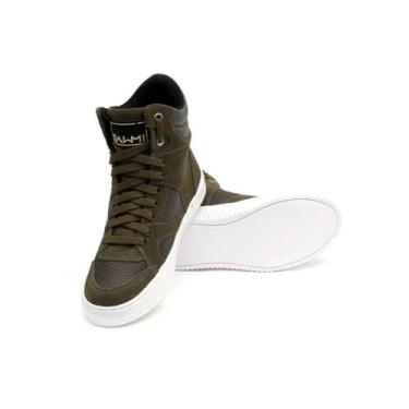 Imagem de Tênis Academia Bota Botinha Sneaker Feminino Cano Alto Fitness Couro L