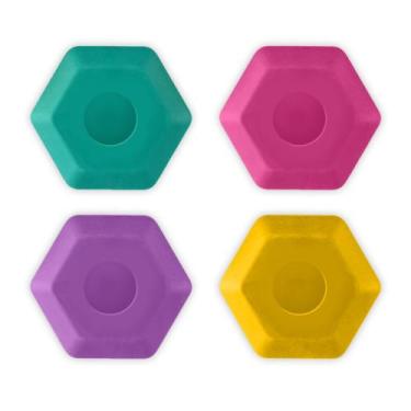 Imagem de Borracha Ergonômica Hexagonal Color Joy - display c/ 20 unidades Leo&L