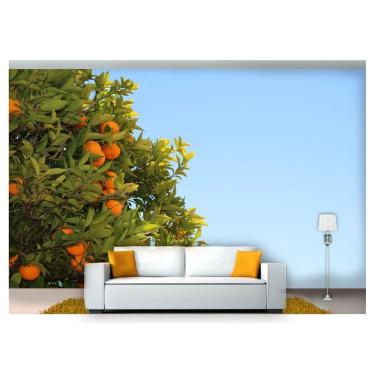 Imagem de Papel De Parede Frutas Cítricas Pé De Laranja  Al221