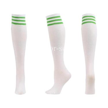 Imagem de Meias De Compressão Masculinas Até O Joelho, Antiderrapantes, Listrada