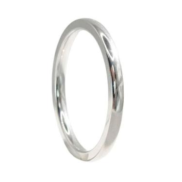 Imagem de Aliança Prata 925 Compromisso Anatômica 2mm Namoro - Oremte, 27