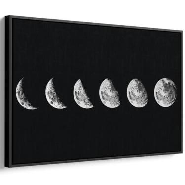 Imagem de Quadro decorativo Fases da Lua Ascendente Pintura - Art Canvas, 90 x 6