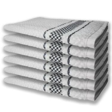 Imagem de 6 Panos De Prato Atoalhado Felpudo 370G/M² Premium Preto - TOALHAS SHO