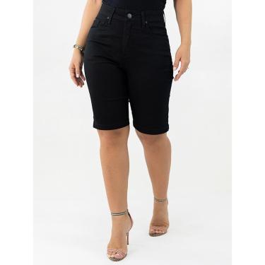 Imagem de Bermuda Ciclista Feminina Sarja Black Cetim Alta Anticorpus-Feminino