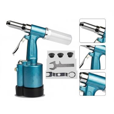 Imagem de Rebitador Pneumatico 1-4 Acessorios Alicate Rebitadeira Hidraulico Reforcada Rebites Repuxo