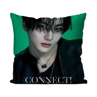 Imagem de Capa De Almofada Quadrada 40x40 JUNGWON Pop Singer Para Quarto, Sofá, 