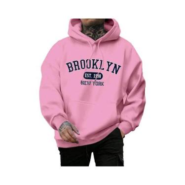 Imagem de Moletom Masculino Oversize Com Estampa Brooklyn Est 1998 Nova York, Es