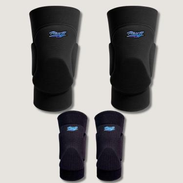 Imagem de Kit Proteção Joelheira + Cotoveleira REHR para Futsal e Handebol-Unissex