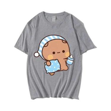 Imagem de Camisetas De Casal Kawaii BuBu Panda DuDu Bear De Manga Comprida Com E