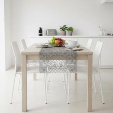 Imagem de Trilho De Mesa Metalizado Prata Mod341 Rolo 0,50x20m Vinil PVC - Plast
