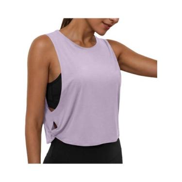 Imagem de Camiseta Sem Mangas Para Yoga Feminina Com Decote Redondo, Top Casual 
