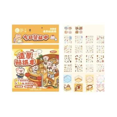 Imagem de Livro De Adesivos DIY De Cenário De Cabana Com Animais Fofos 3D Kawaii