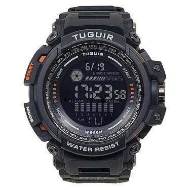 Imagem de Relógio Masculino Relógio Tuguir Digital TG30408 Preto e Laranja-Masculino