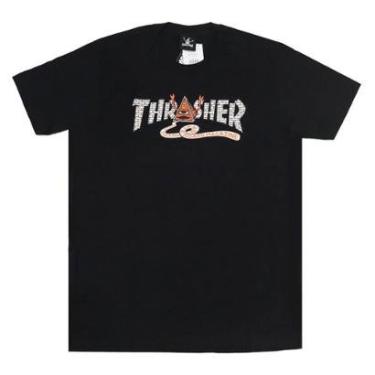Imagem de Camiseta Thrasher X Toy Machine Pyramid - Preto-Masculino