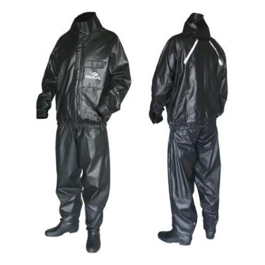 Imagem de Conjunto Capa de Chuva PVC Impermeável Motoqueiro Plus Piracapas, M