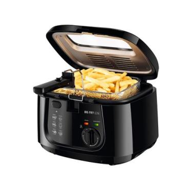 Imagem de Fritadeira Elétrica Big Fry 2,5L Mondial Preto 1500W FT-07, Preta, 110