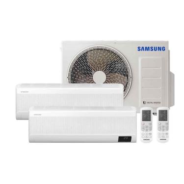 Imagem de Ar-Condicionado Multi Bi Split Samsung Wind Free 18000 BTUS (2x9000) Quente e Frio Inve...