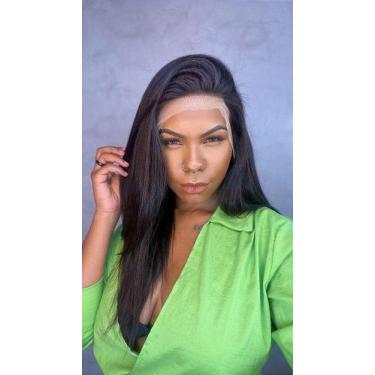 Imagem de Peruca Lace Front Cabelo Humano Marte 72 cm - Liso Ondulado com Baby H