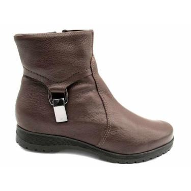 Imagem de Bota Feminina Bottero Cano Curto de Couro 369202, Cafe, 35