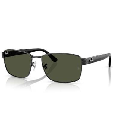 Imagem de Óculos de sol Ray Ban RB3750 002/31 6218, RETANGULAR, FEMININO / MASCU